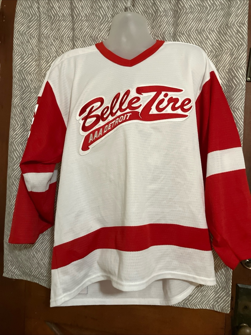 Belle Tire Detroit Red & White Hockey Jersey